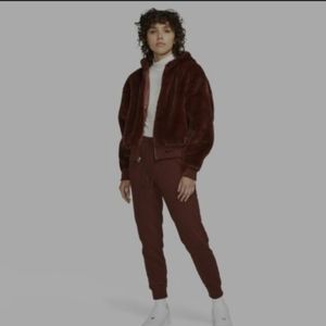 NWT nike faux fur jacket